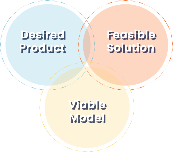 Success Venn - Desired Product - Feasible Solution - Viable Model