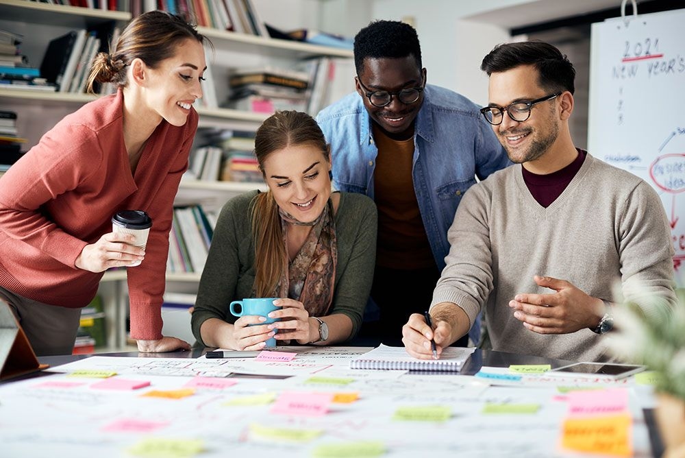 Design Team working on Empathy Map